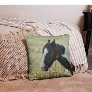 Horse Print Throw Pillow